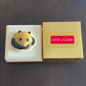 Estee Lauder Gold and Black Panda Compact - knowing
